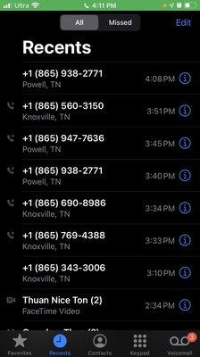 This OfficeMax called me they hang up on me and I them back and ask them why did you guy called me and they said no one called me.