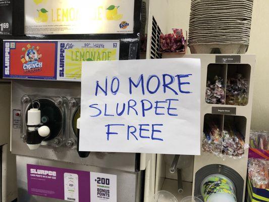 No more free slurpees on 711 day at 11pm