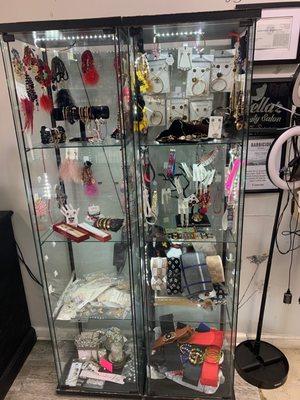 Jewelry, belts , Scarves etc.