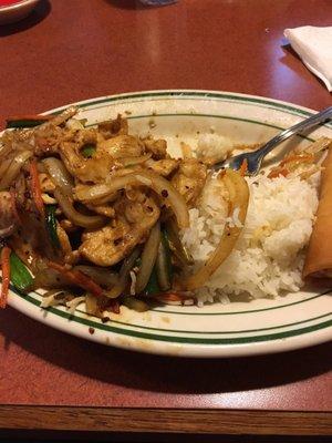 Mongolian beef lunch, ordered mild.  So good!