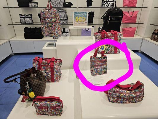 @LeSportSac Store; 8/12/2024.I Love coming 2 this Store 2 see what Bags R here.Sparked *Tokidoki* BagS, 50% off! Sent this Pic 2 my Mom! LOL