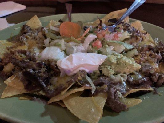 Nachos w steak