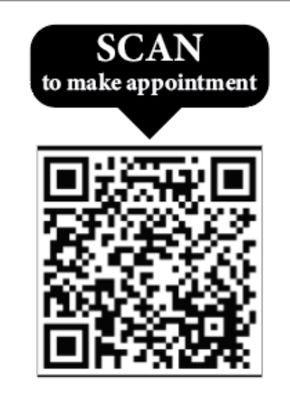 SCAN THE QR CODE TO BOOK AN APPOINTMENT ONLINE!