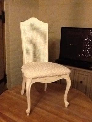 Vintage French Provencial chair - Downstairs in the basement!