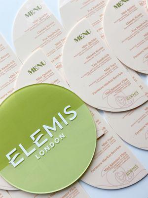 Acrylic menus and signage for corporate event