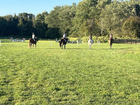 Post lesson walk with friends