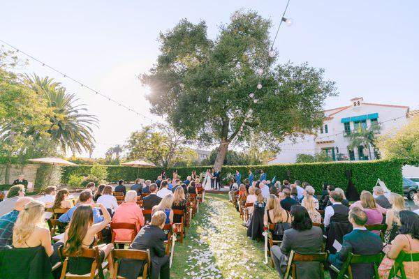 Ceremony space. Photo courtesy of Wedding  Nature Photography