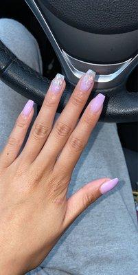 lavender butterfly nails by Lan 2/2