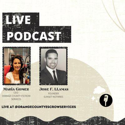 Heart to Heart with Escrow Podcast. Jose Llamas founder of Sunset Notaries