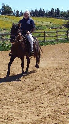 Jake riding Mangalarga Marchador in gait