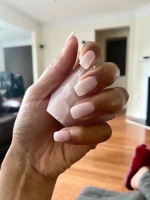 SNS pink & white ombré