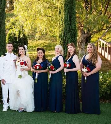 Makeup on bride and bridal party by Leah Hair For bride and bridal party By Mariah Photo Credit AMD Photography