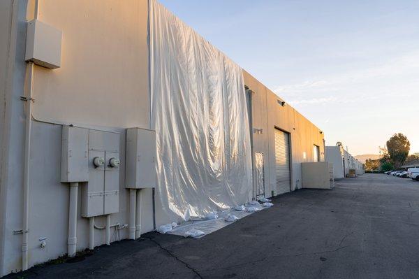 Waterproofing a commercial building