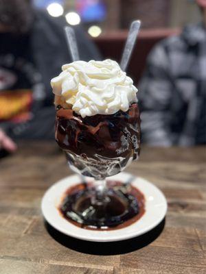 The fudge sundae is worth the calories. Wowza!