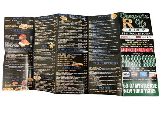 Menu front