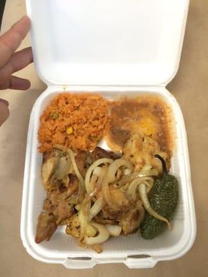 Chicken fajita plate