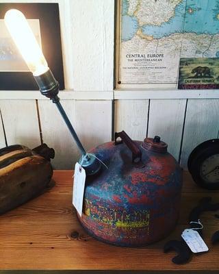 Unique lights made with vintage oddities!