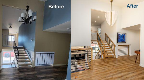 Beautiful transition of a foyer in Scripps Ranch.