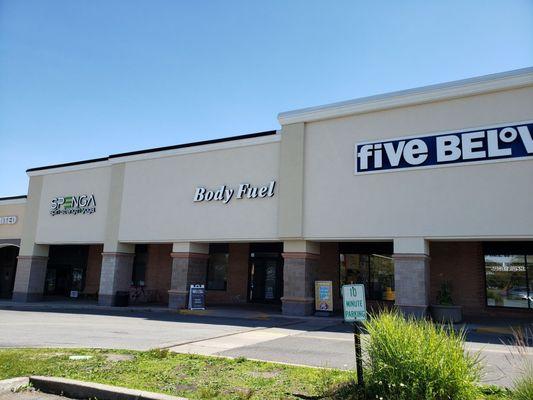 It's next to five below! GPS can bring you to wegmans, it's on the opposite side of the plaza