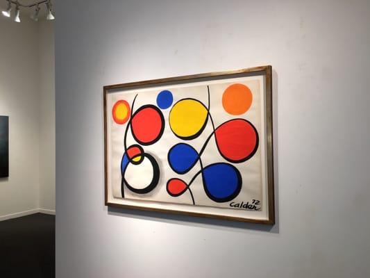 Alexander Calder, Spirals and Circles, 1972, gouache on paper, 29 x 43 inches