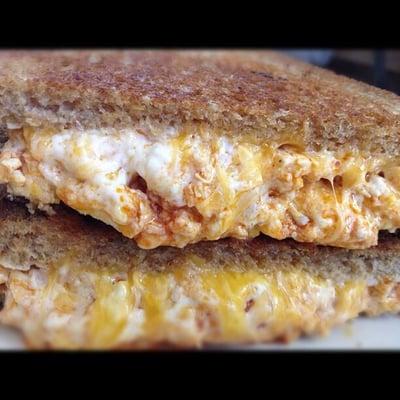 Buffalo chicken grilled cheese