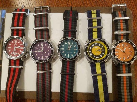 5 more of my Seiko Diver collection that will never be going to Mike's Jewelry for service after he ruined my first watch.