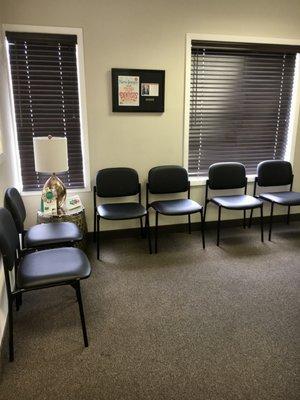 Our waiting room in warm and inviting!