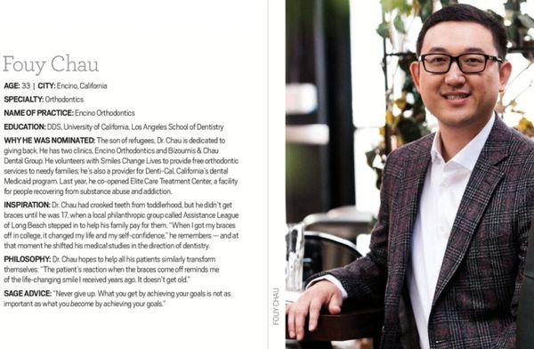 Top 40 Dentists under 40, featured in the Incisal Edge Magazine!