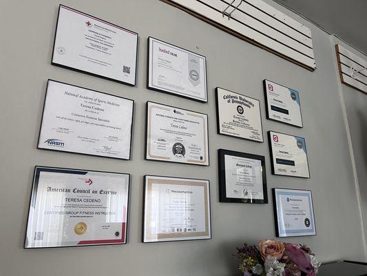 certifications and diplomas