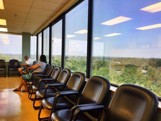 Most pleasant waiting room I've ever been in!  6th floor view!!