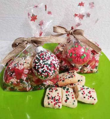 Mini Sprinkle Shortbread!  This was a custom Holiday order for kids!