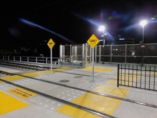 That many of the stations that you find is the many safety improvements and the occasional announcements of the trolley on approach.