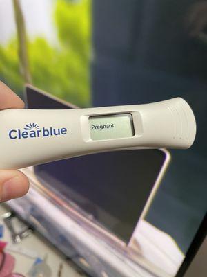 Positive pregnancy test.