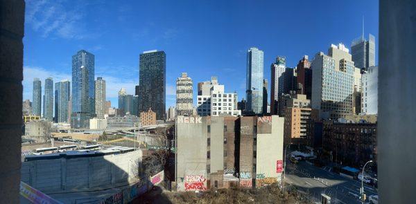 Pano view from 37th Street side apt