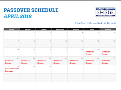 Passover schedule