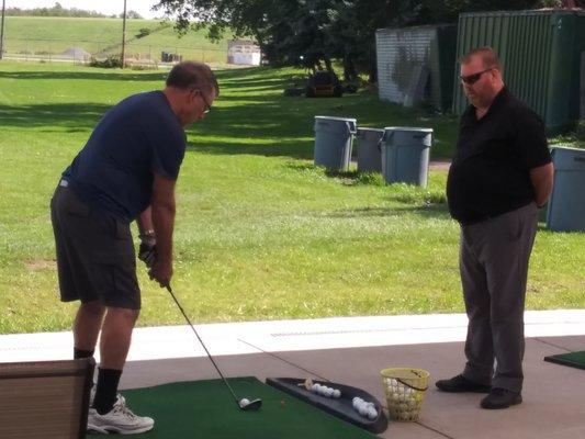 USGTF Teaching Professional Mike Callahan giving a lesson.