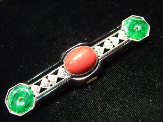 antique jade and coral