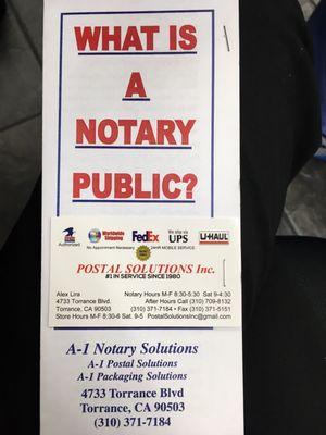 Notary services