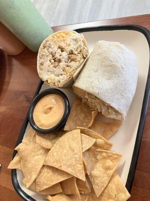 Grilled chicken dry burrito