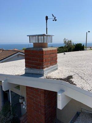 Chimney AFTER spark arrester installation