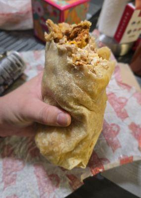 These Burritos are so crave worthy. And this is just a basic Chicken Burrito, not even their specialty.