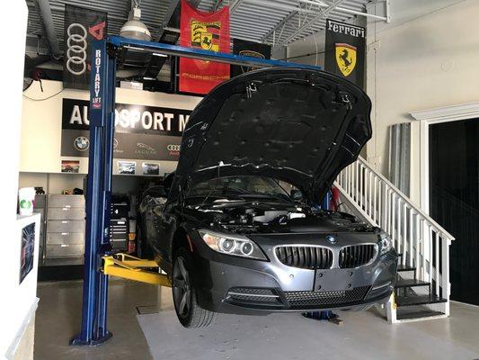 An oil change and fluids top ups on this BMW