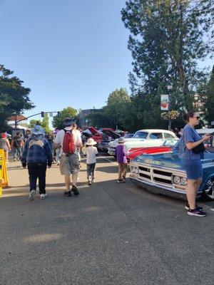 Car show at the Tuesday night market!