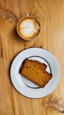 Pumpkin Loaf and Cortado