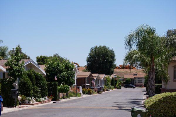 A typical street. More homes coming soon in the back.