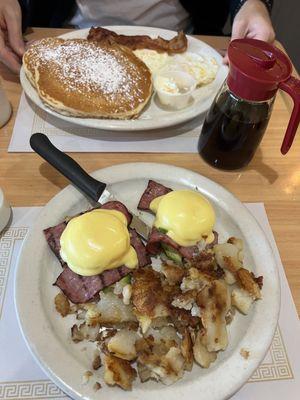 Hillery Street House Special Platter and Avocado Toast Platter w/2 poached eggs