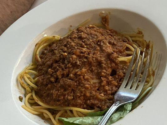 Spaghetti with bolognese