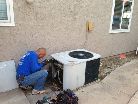 Old condenser unit