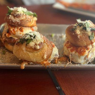 Garlic Knot Chicken Parm Sliders