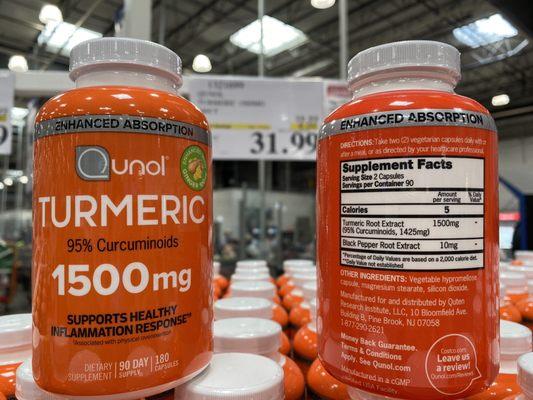 Costco Qunol Turmeric 1500 mg 180 Ct $31.99 ($8 off) through July 24, 2022